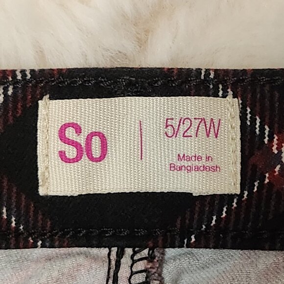 Plaid Zip Jean Mini Skirt - Picture 3 of 4